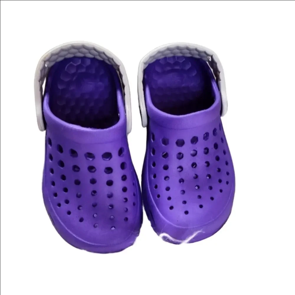 Joybees Kids Purple Gray Rubber Clogs Size 8 9